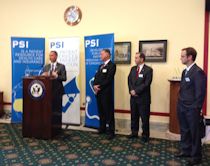 Cong Jolly speaks at PSI reception