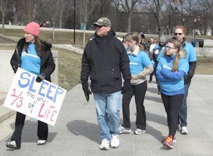 Some walkers in the National Sleep Walk