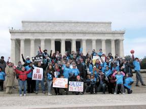 assembled group before the walk